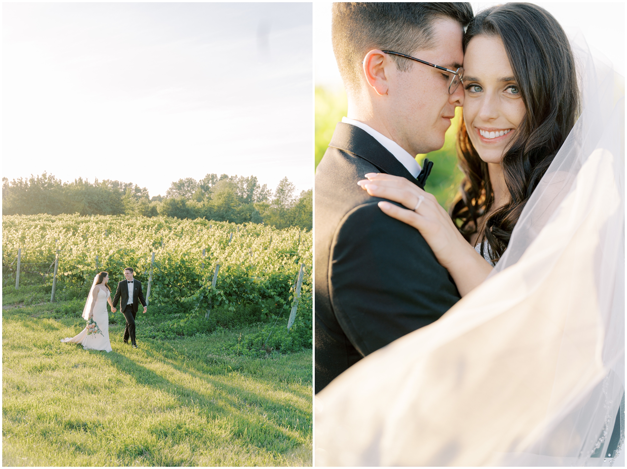 outdoor wedding photos in Michigan