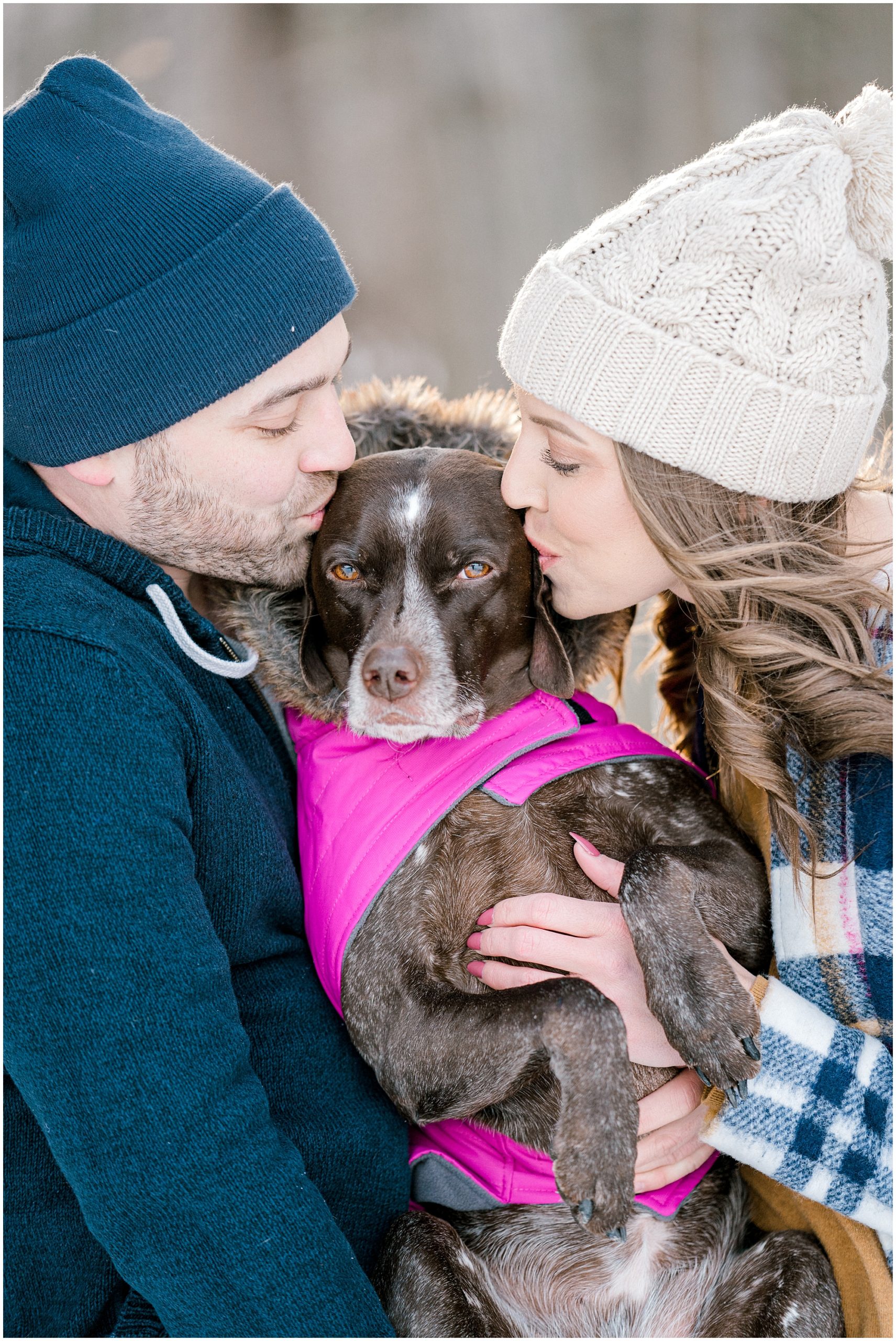 dog friendly engagement photographer in Michigan