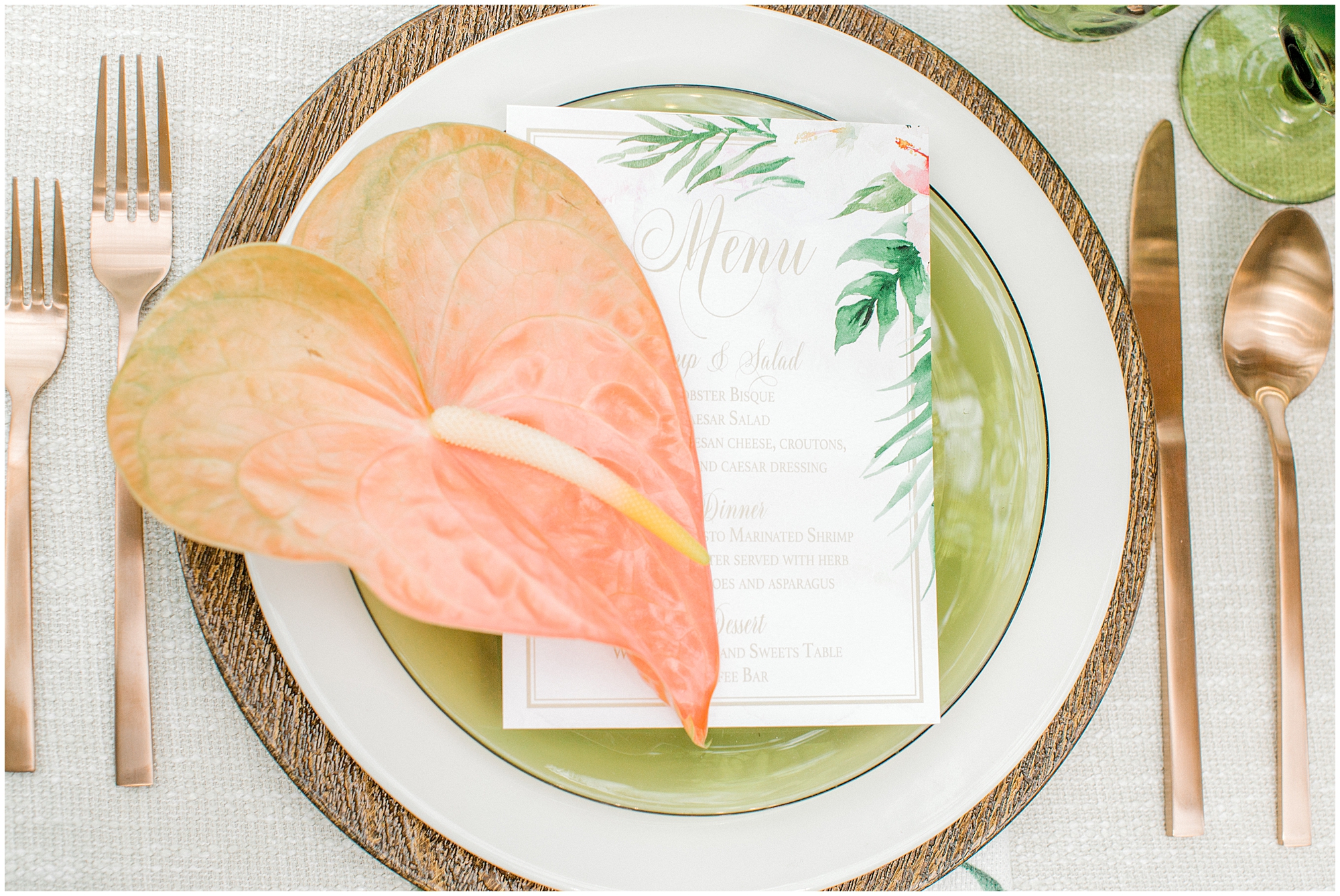 tablescape with menu cards