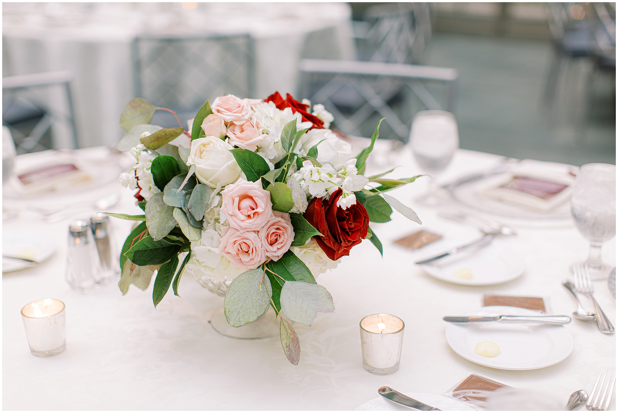wedding centerpieces with red roses