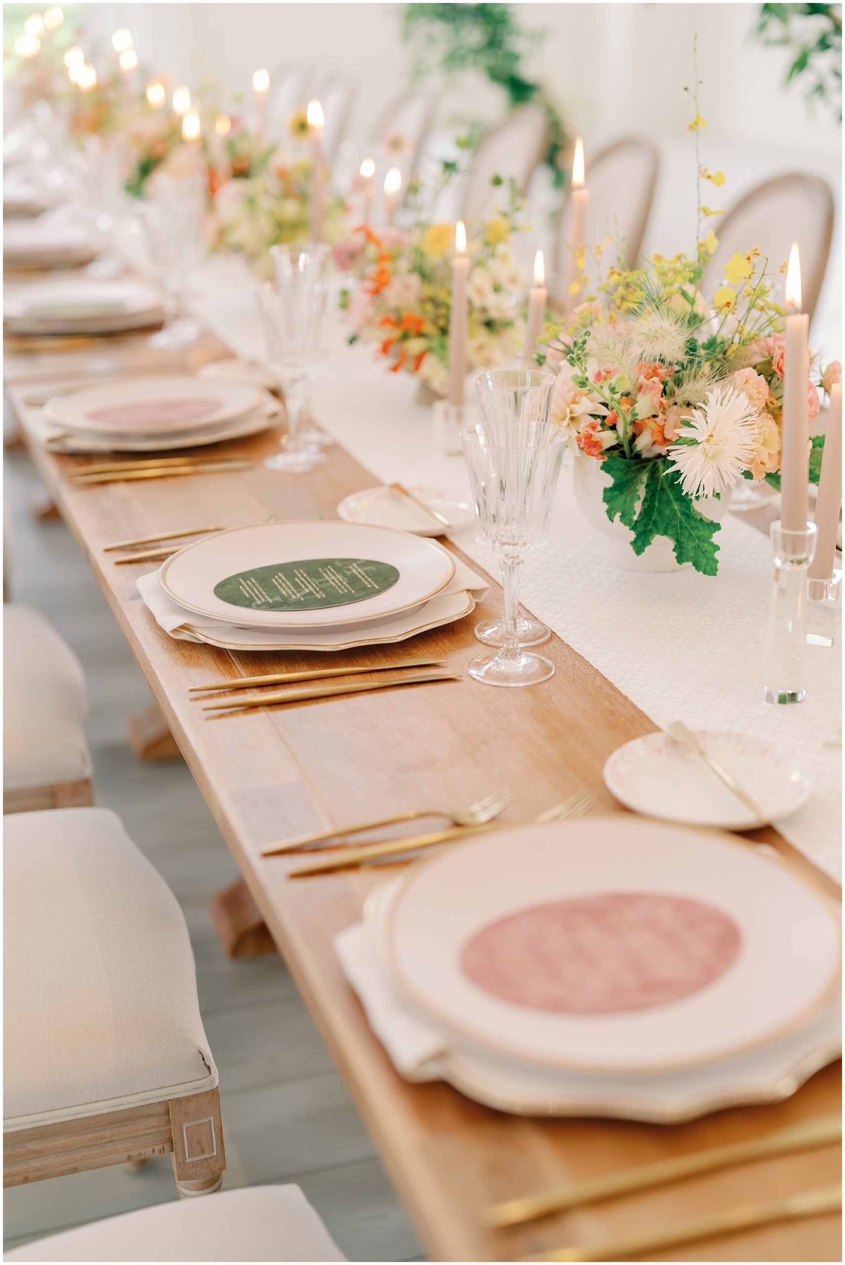 wedding tablescapes closeup